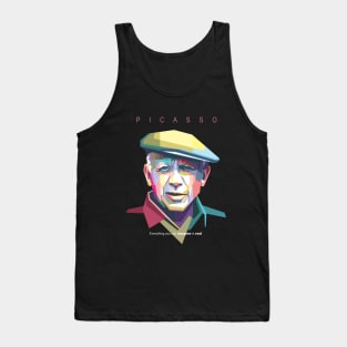 Pablo Picasso in WPAP Tank Top